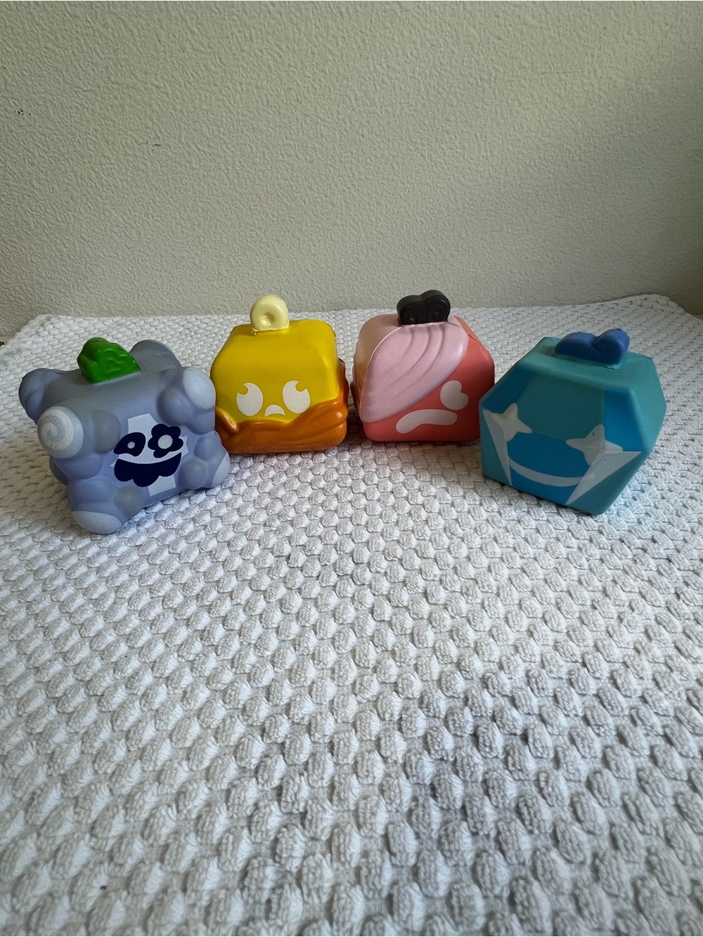 Lot of 4 Colorful Squishies, Blox Fruits